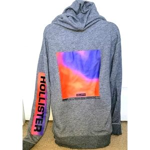 Hollister California Pullover Hoodie Sweatshirt Mens M Gray HCO